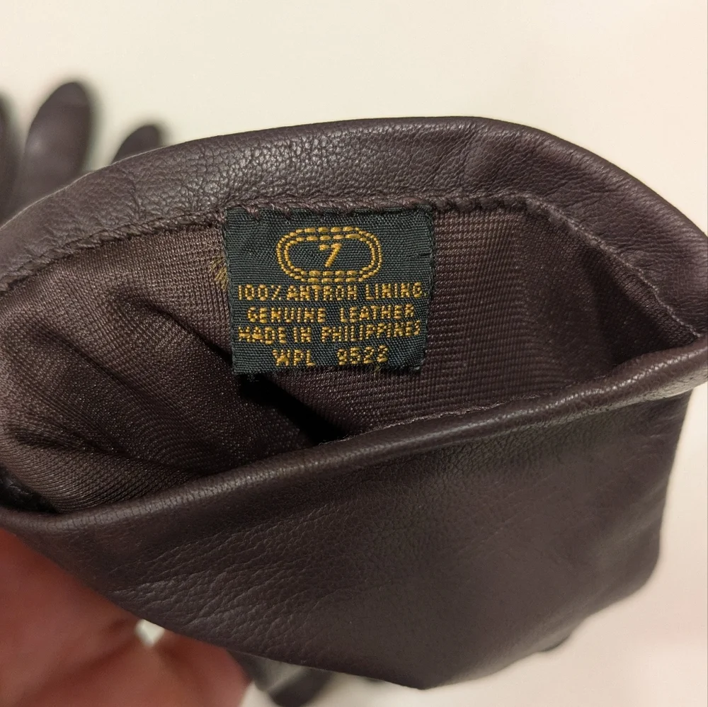 Vintage Brown Leather Gloves
